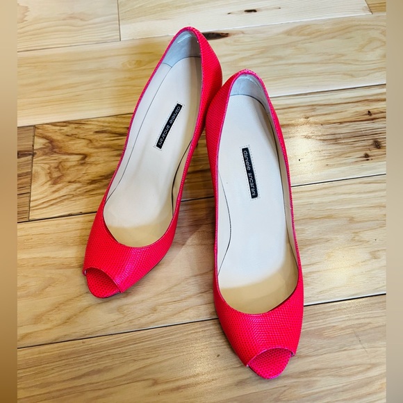 Danile Ancarani (European ) Shoes Fuchsia Leather Pumps Made In